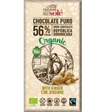 Organic dark chocolate with ginger 56% cocoa, 100g, Pronat