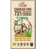 Organic dark chocolate with agave syrup 73% cocoa, 100g, Pronat