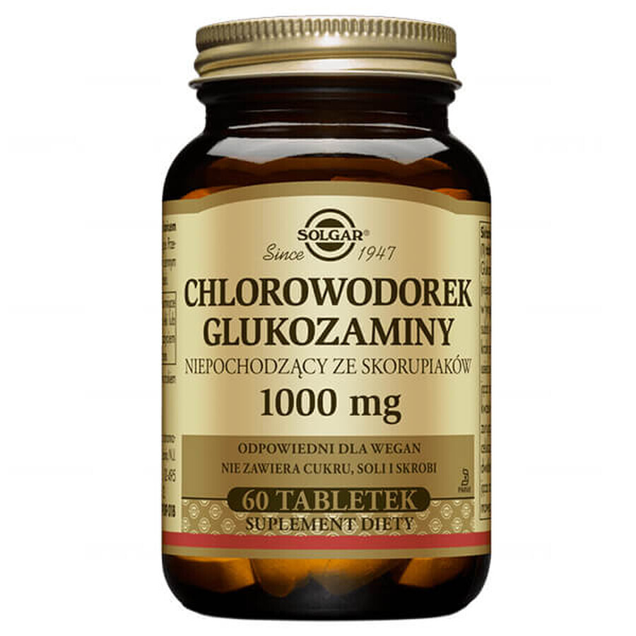 Solgar Glucosamina Cloridrato 1000mg - Integratore per Giunture Senza Derivati da Crostacei