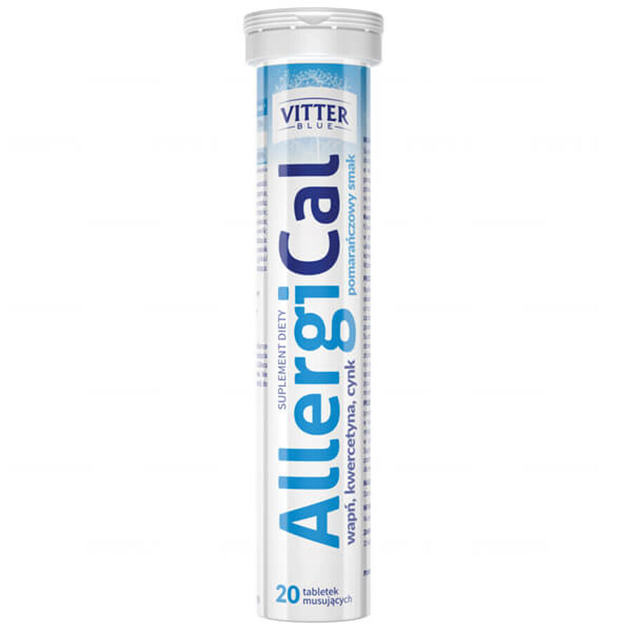 AllergiCal Vitter Blu 20 compresse effervescenti - Integratore Naturale per le Allergie e la Salute delle Vie Respiratorie