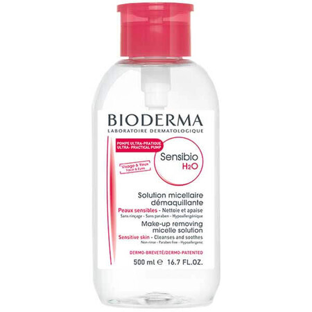 Soluzione micellare detergente Bioderma Sensibio H2O 500ml con erogatore