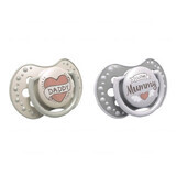 Pacifier in silicone dinamico Lovi, I Love 0-3m 22/866, 2 pezzi