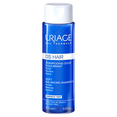 Uriage, DS Hair, Shampoo Delicato Regolatore, 200 ml