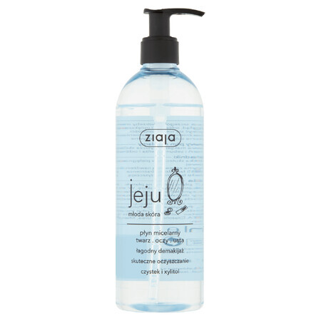 Ziaja, Lozione Micellare Viso, Occhi, Labbra, Jeju Giovane Pelle, 390 ml