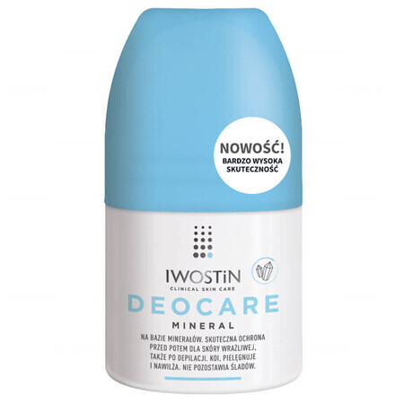 Iwostin Deocare Mineral, antitraspirante roll-on per pelli sensibili, 50 ml