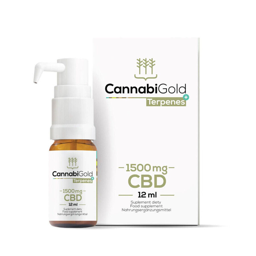 Cannabigold Terpenes+ 1500 - Concentrato oleoso con terpeni, 12 ml