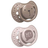 Lovi, Ciuccio in Silicone Dinamico 0-3m Hey Girl 22/885, Confezione da 2