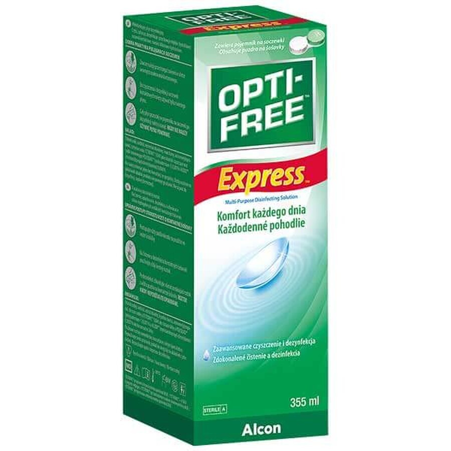 Opti-Free Express - Soluzione disinfettante per lenti a contatto da 355 ml