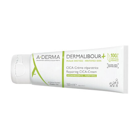 A-Derma Dermalibour+ Cica, crema rigenerante per pelli irritate, dal 1° giorno, 100 ml