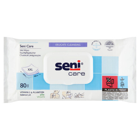 Seni Care, salviette umidificate, cura, con clip, XXL, 80 pezzi