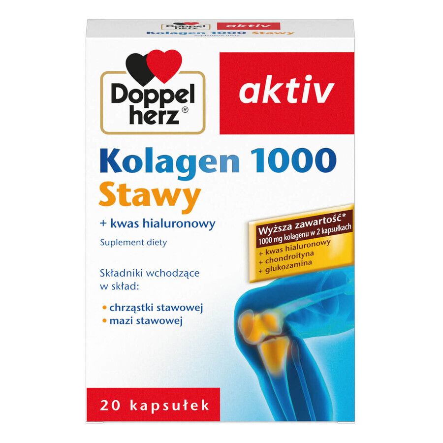 Doppelherz aktiv Colágeno 1000 Articulaciones, 20 cápsulas