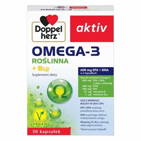 Doppelherz attivo Omega-3 Plant, 30 capsule