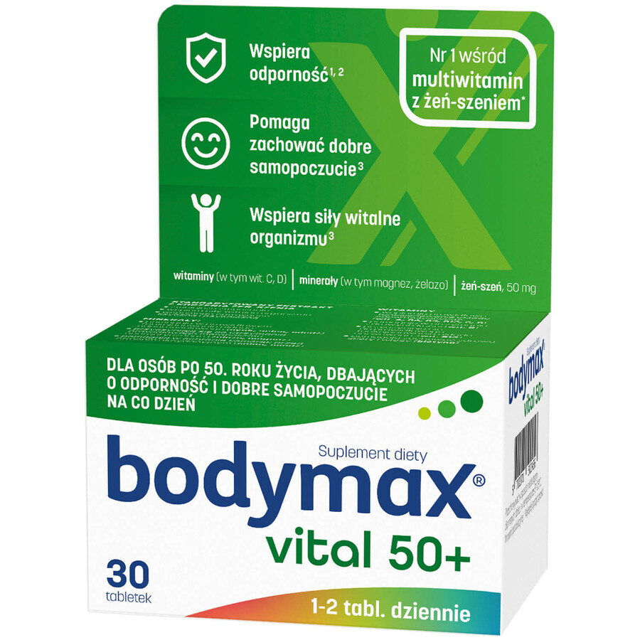 Bodymax Vital 50+, 30 comprimidos