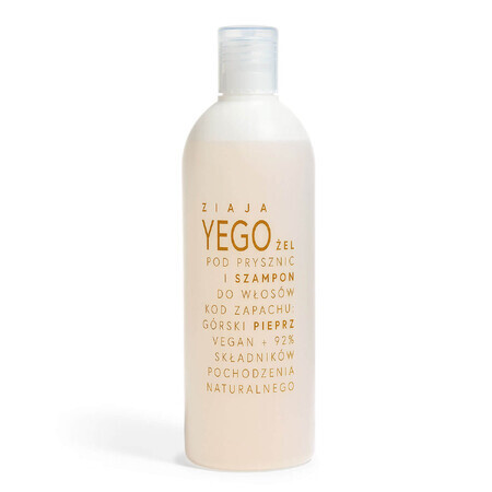 Ziaja Yego, Doccia e Shampoo Pepe di Montagna 2in1, 400 ml
