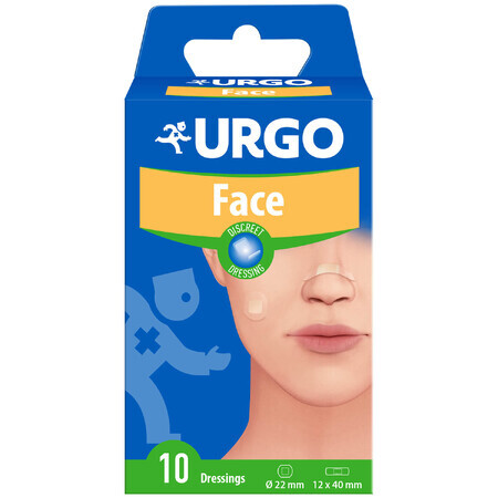 Patches per il viso Urgo Face, confezione da 10 pezzi, per piccole ferite