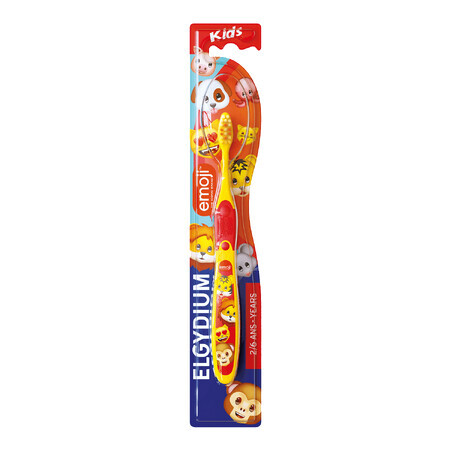 Spazzolino da denti per bambini Elgydium Emoji Kids Fragola 3-6 Anni, 50 ml