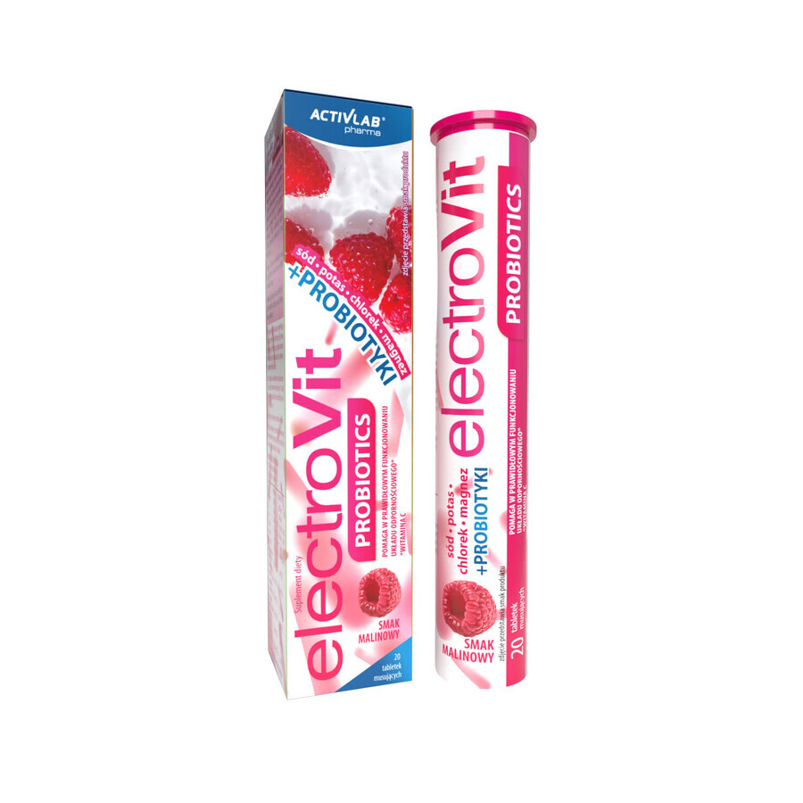 Activlab Pharma ElectroVit Probiotics, raspberry flavor, 20 effervescent tablets