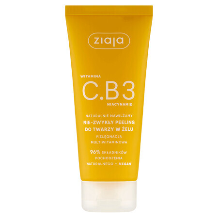 Ziaja, Gel Esfoliante Viso con Vitamina C e Niacinamide B3, 100 ml