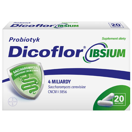 Integratore Alimentare Dicoflor Ibsium - miglioramento della condizione intestinale, 20 capsule.