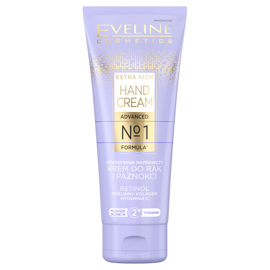 Eveline Cosmetics Extra Rich, cremă pentru mâini și unghii cu efect reparator intensiv, 75 ml