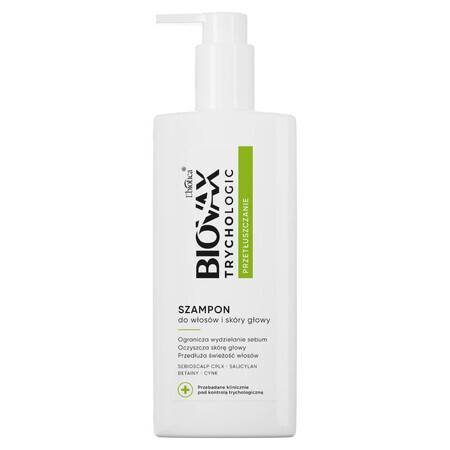 Biovax Trychologic Shampoo oleoso per capelli e cuoio capelluto, 200 ml