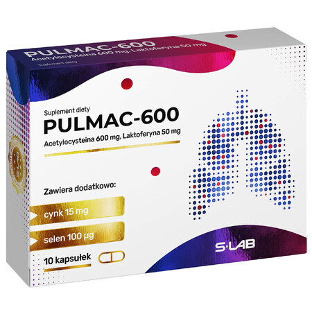 Pulmac-600, Integratore Alimentare, 10 Capsule