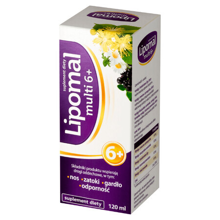 Multivitaminico Lipomal 6+, 120 ml - Integratore di Vitamine per Rinforzare l Immunità