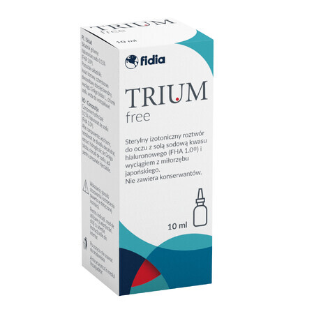 Collirio idratante Trium Free, soluzione, 10 ml, Fidia