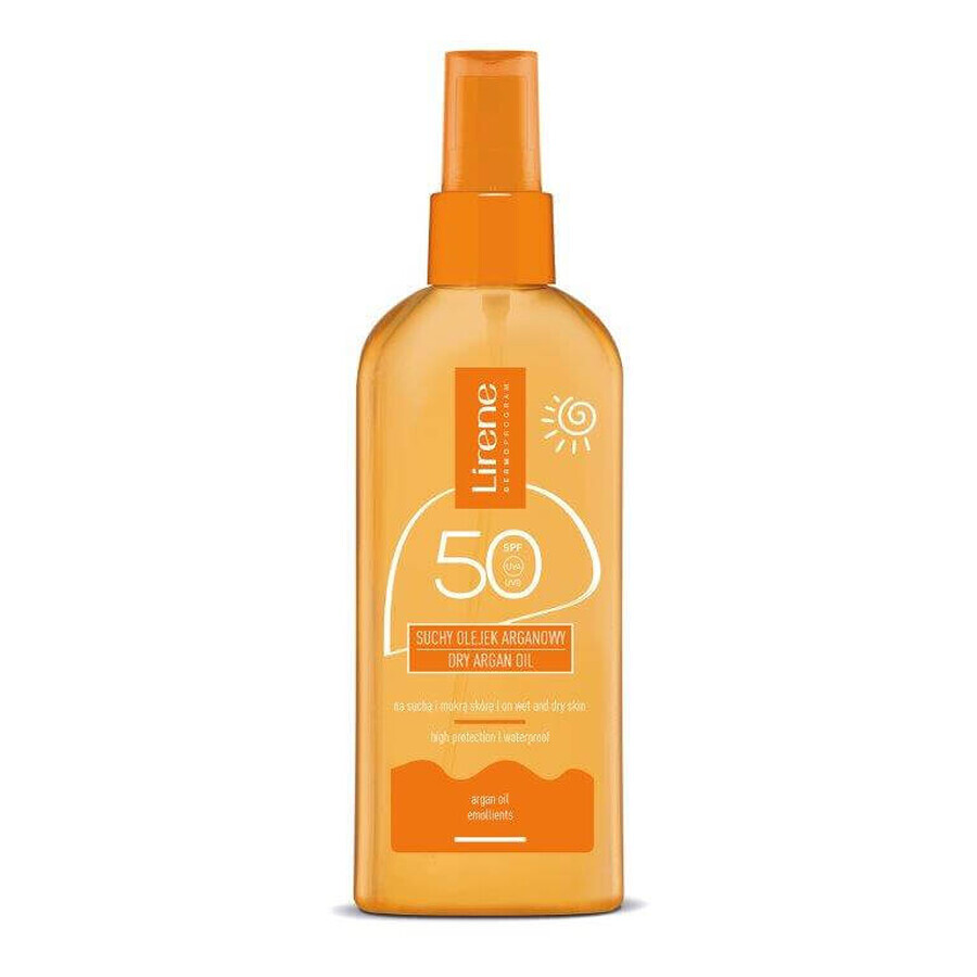 Lirene Sun, beschermende droge olie, argan, SPF 50, 150 ml