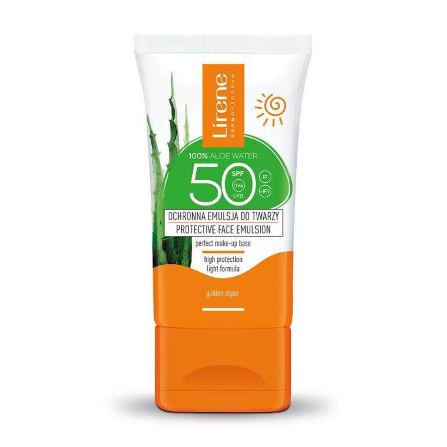 Lirene Sun, beschermende gezichtsemulsie, SPF 50, 50 ml