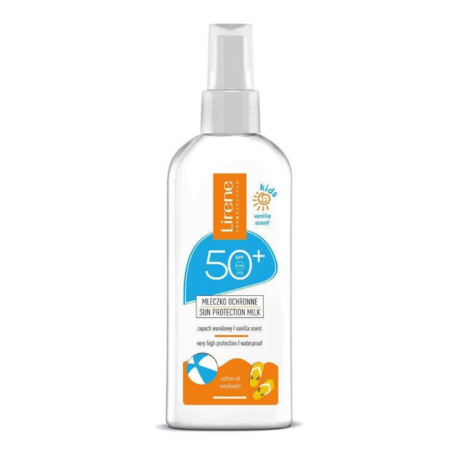 Lirene Sun Kids, lapte protector pentru copii, vanilie, SPF 50+, 150 ml