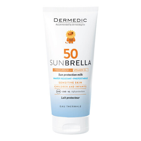 Dermedic Sunbrella Baby, latte protettivo per bambini a partire da 1 mese di età, per viso e corpo, pelle sensibile, SPF 50, 100 ml CONFEZIONE CONTAMINATA