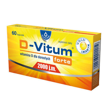 D-Vitum Forte 2000 UI, 60 capsule CONFEZIONE DIFETTOSA