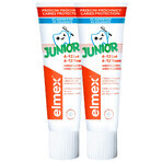 Elmex Junior, dentifricio con aminofluoruro, 6-12 anni, 2 x 75 ml (CONFEZIONE DA DUE) CONFEZIONE ROTTA