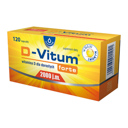 D-Vitum Forte 2000 UI, 120 capsule A BREVE DURATA