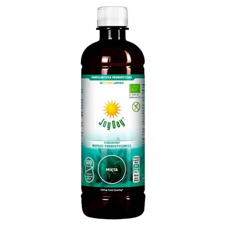 Joy Day Bevanda probiotica concentrata, Menta, Bio, 500 ml DATA SCORTA