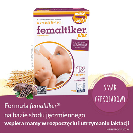 Femaltiker Plus, gusto cioccolato, 12 bustine CONFEZIONE CONTAMINATA