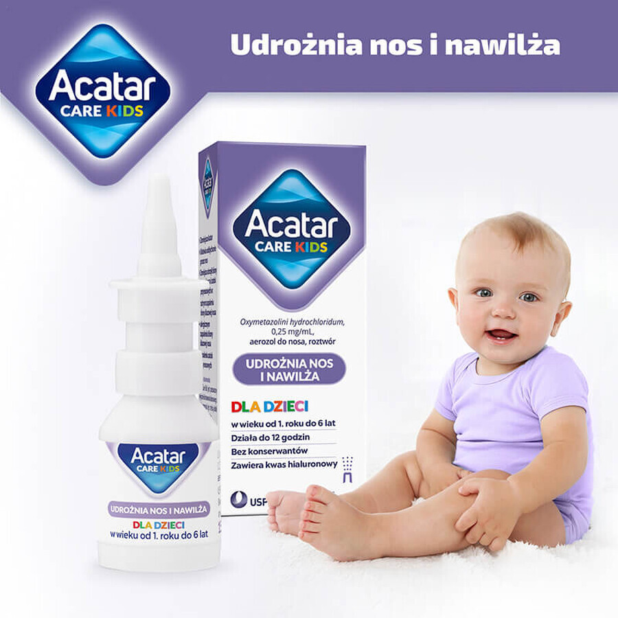 Acatar Care Kids 0,25 mg/ml, spray nasal para niños de 1 a 6 años, solución, 15 ml FECHA CORTA