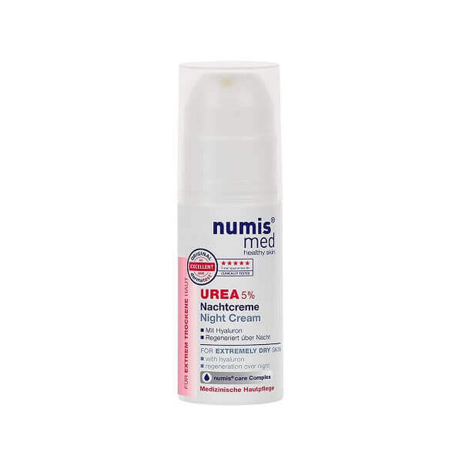 Night cream for face with urea 5% and Hyaluron, 50 ml, Numismed