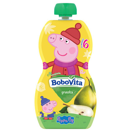 BoboVita Peppa Pig Mousse in tubetto, pera, dopo 6 mesi, 100 g SCADENZA