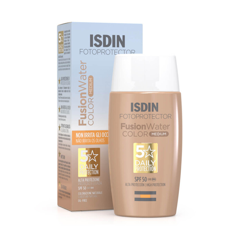 ISDIN ​​​​​​​Fotoprotector Fusion Water Color SPF 50 Medium, 50 ml