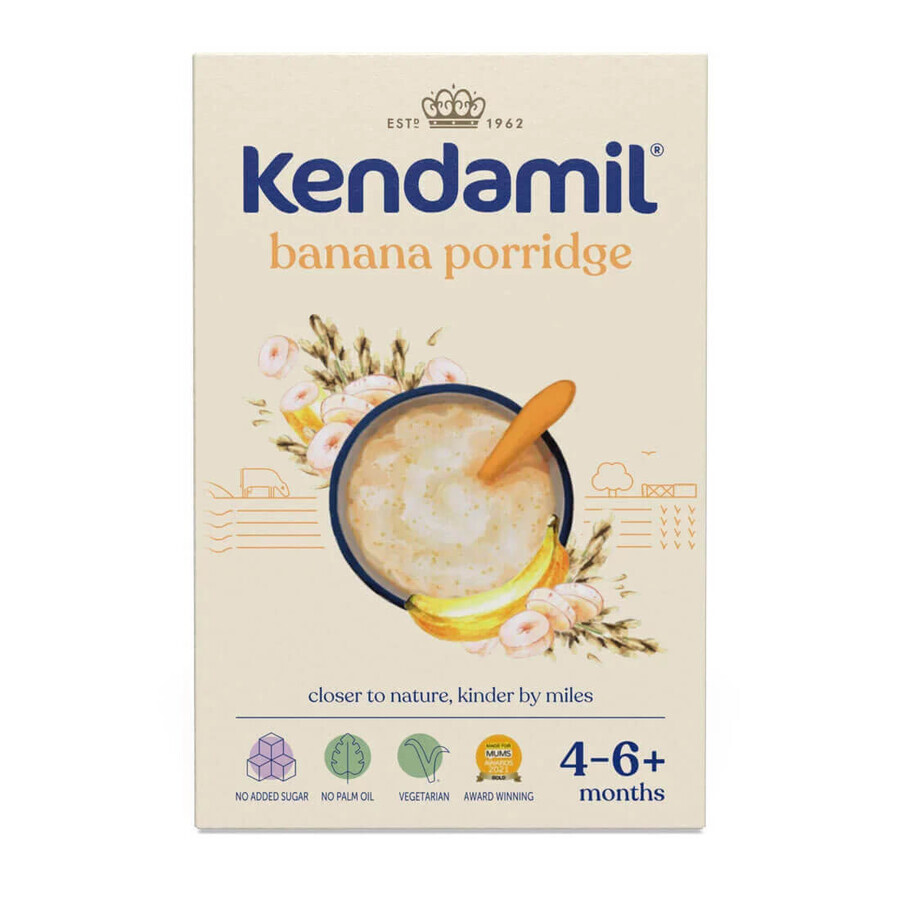 Kendamil Cereali di riso, banana, latte, dopo 4 mesi, 150 g