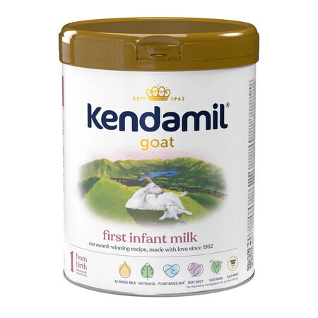 Kendamil Goat 1, latte per lattanti a base di latte di capra, dalla nascita, 800 g