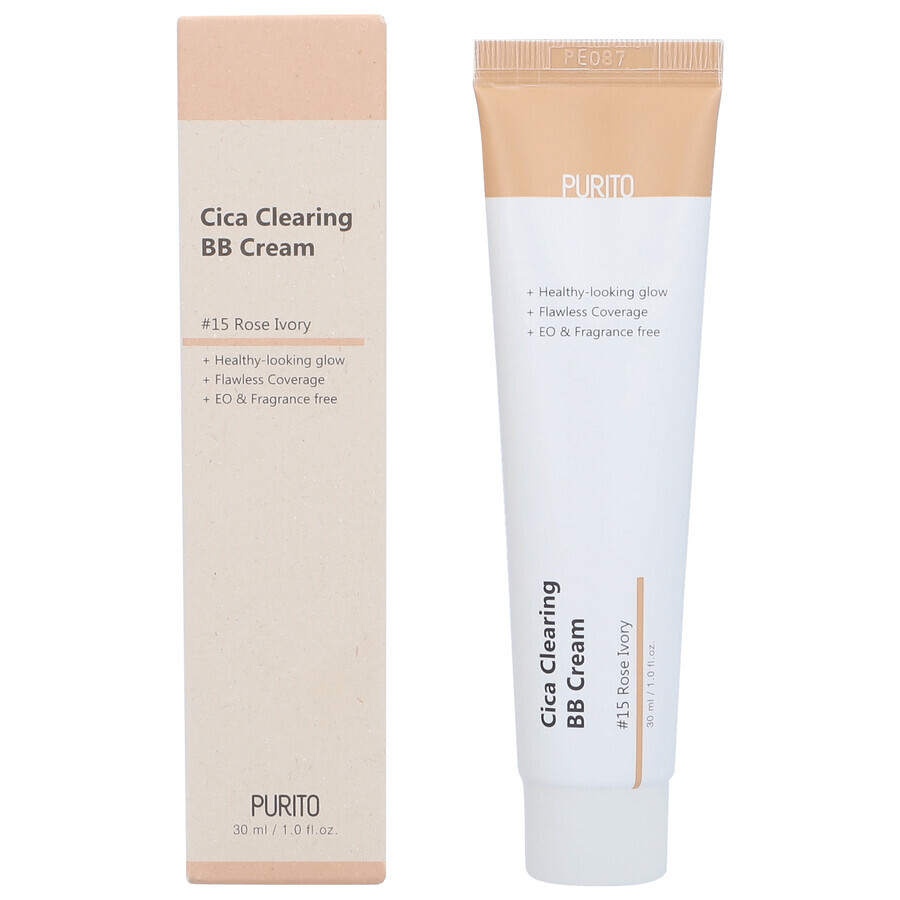 Purito Cica Clearing, BB Cream, 15 Rosa Marfil, 30 ml