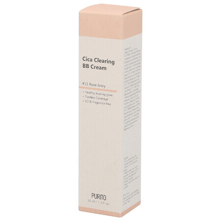 Purito Cica Clearing, BB Cream, 15 Rosa Marfil, 30 ml