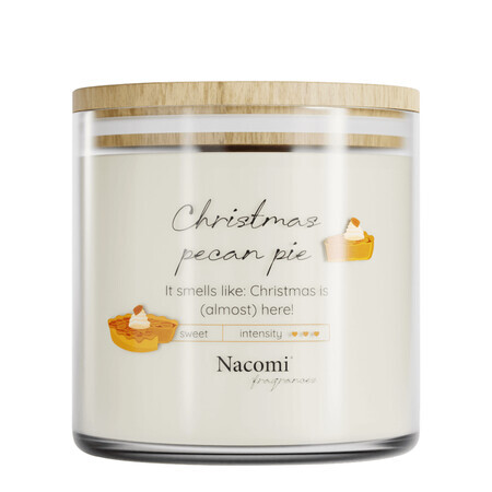 Nacomi Fragrances, lumânare parfumată cu soia, plăcintă de Crăciun cu nuci pecan, 450 g