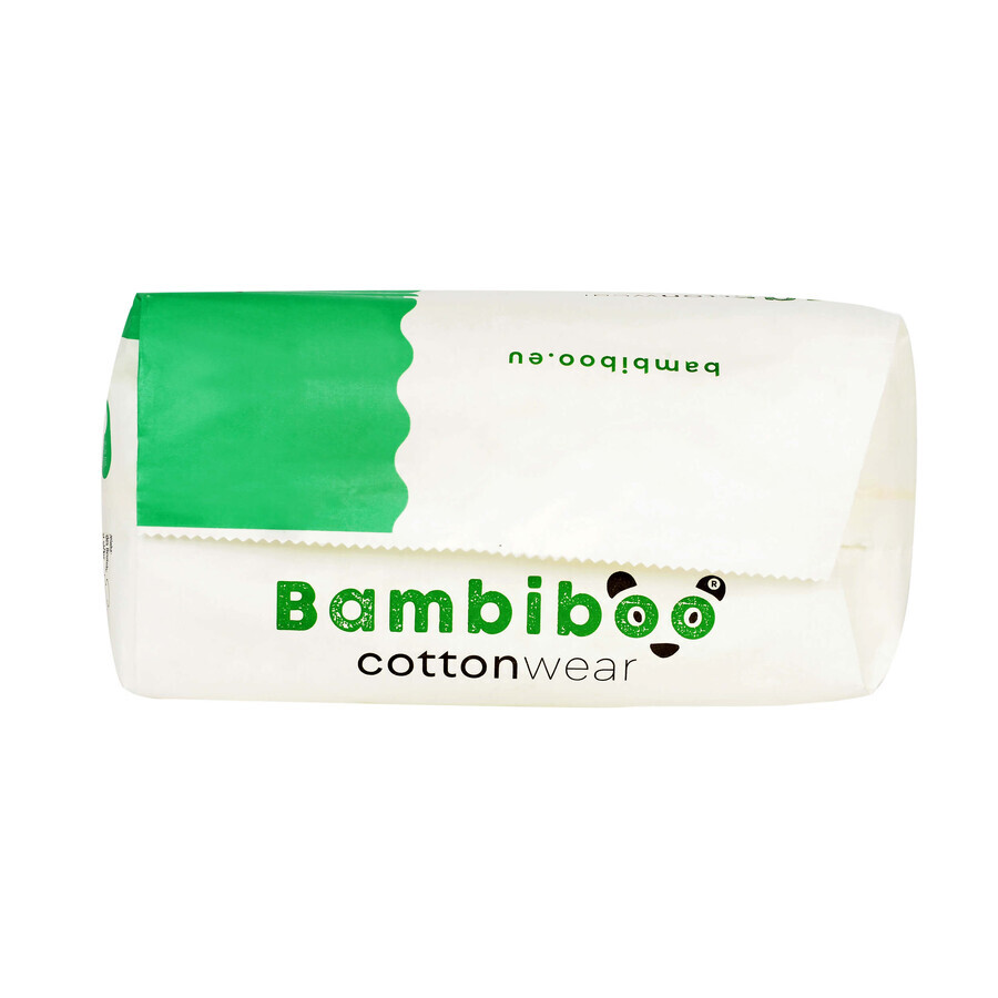 Bambiboo Cottonwear, biologisch katoenen wegwerpluiers, Newborn, maat 1, 2-4 kg, 28 stuks