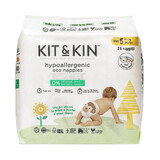 Kit&amp;Kin, scutece de unică folosință, biodegradabile, mărimea 5 Junior, 11 kg+, 28 buc