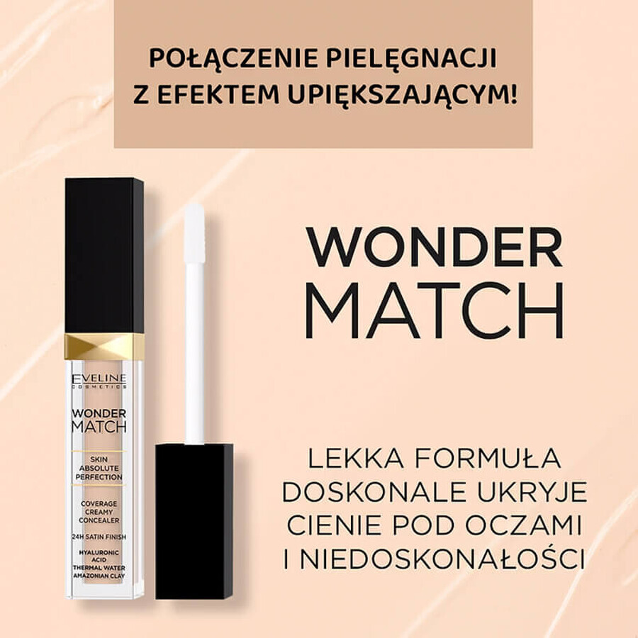 Eveline Cosmetics Wonder Match, corector lichid, nr. 05 Porcelain, 7 ml