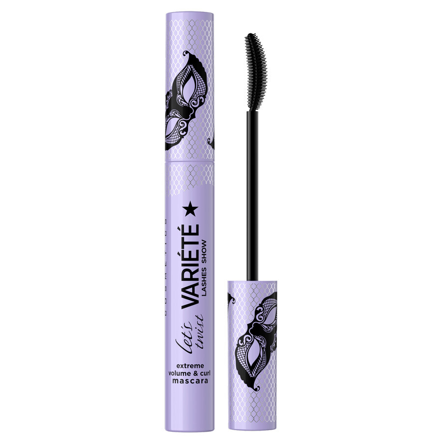 Eveline Cosmetics Variete Lashes Show Lets Twist, mascara arricciante e volumizzante, nero, 10 ml